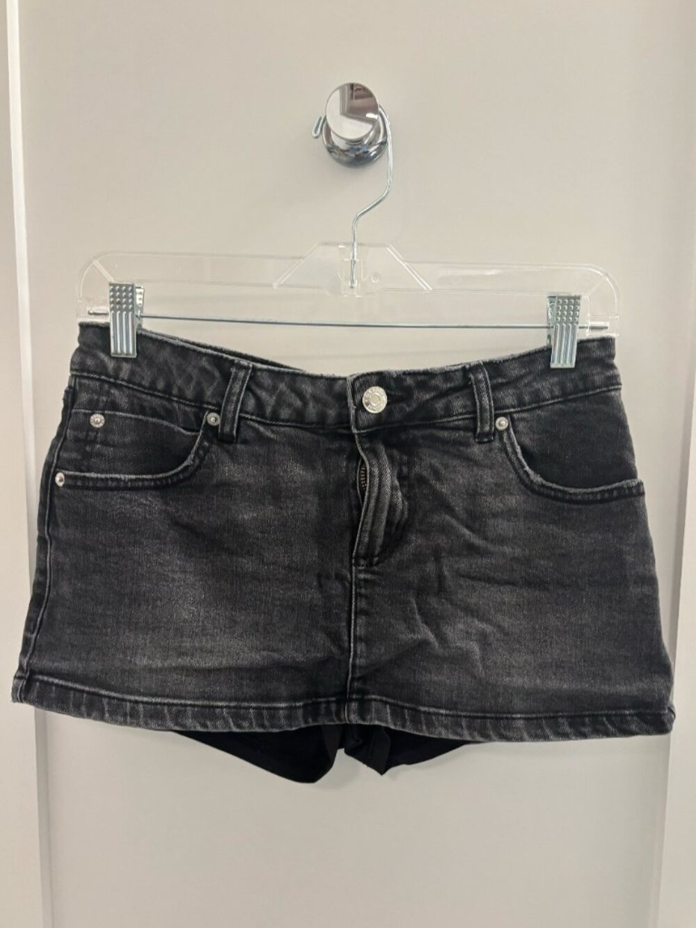 GARAGE denim mini low rise skort size S
